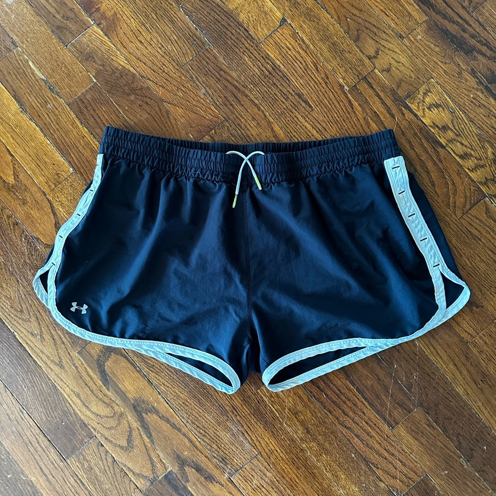 Under armour black running shorts